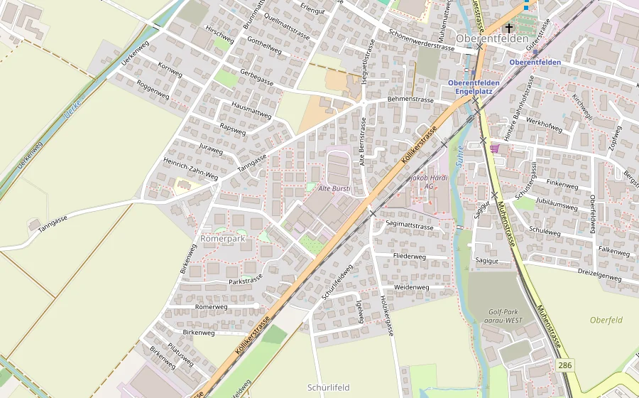Standort Copani Wassertechnik an der Köllikerstrasse 32 in Oberentfelden